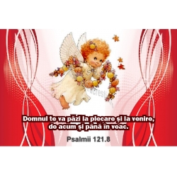 Sticker cu ingeras, Domnul te va pazi